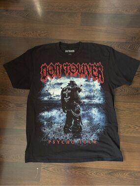 Don Toliver Black Graphic 'Psycho Tour' Short Sleeve Tee - Band T-shirt